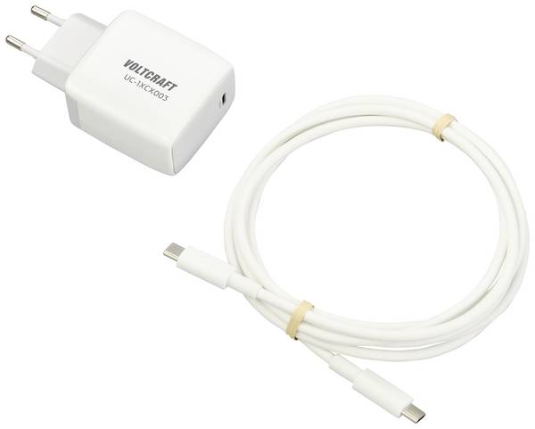 <br>  VOLTCRAFT<br>  UC-1XCX003<br>  USB-laddare<br>  45 W<br>  Inomhus<br>  Utgångsström max. 2.25 A<br>  1 x<br>  1x USB-C®<br>  GaN<br>