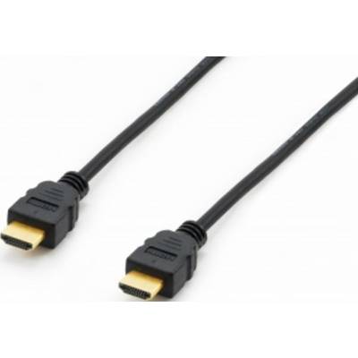 Två svarta HDMI-kablar med guldkontakter på vit bakgrund.