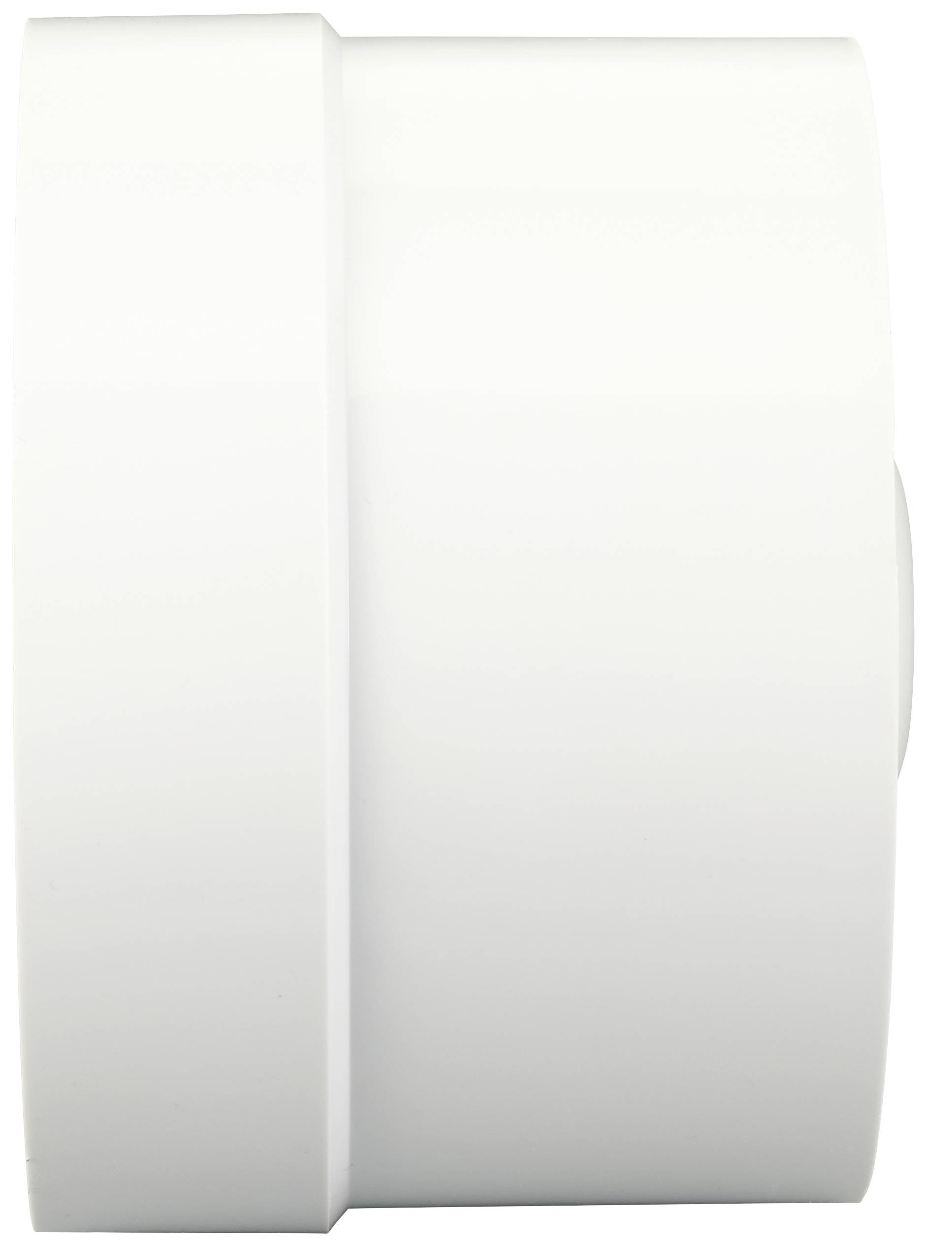 Ett vitt, cylindriskt plastföremål, sett från sidan, utan synliga markeringar eller detaljer.