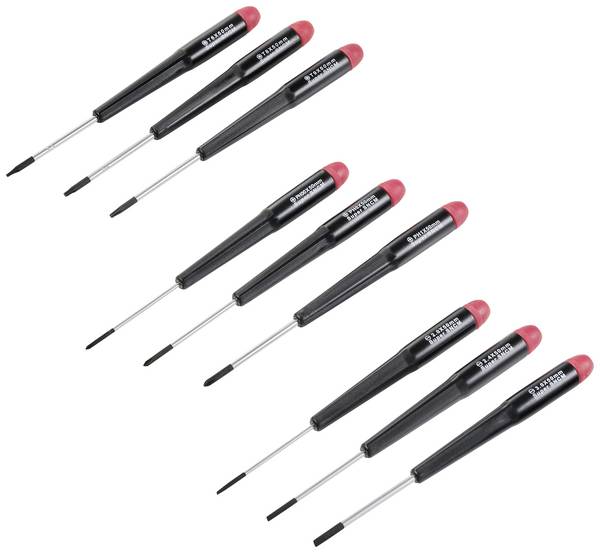 TOOLCRAFT Skruvmejsel set 9 delar Spår, Stjärnspår Phillips, T-Profil