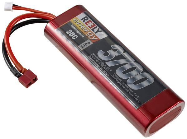 Reely RC Batteripack (LiPo) 7.4 V 3700 mAh Antal celler: 2 20 C Hardcase T-kontaktsystem