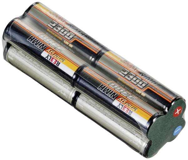 Reely  RC Batteripack (NiMh)  9.6 V  2300 mAh  Antal celler: 8    AA (R6)  AA (R6)  Block  Med lödfana