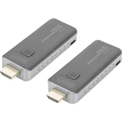 Två HDMI-donglar från märket Digitus för trådlösa presentationer ligger bredvid varandra.
