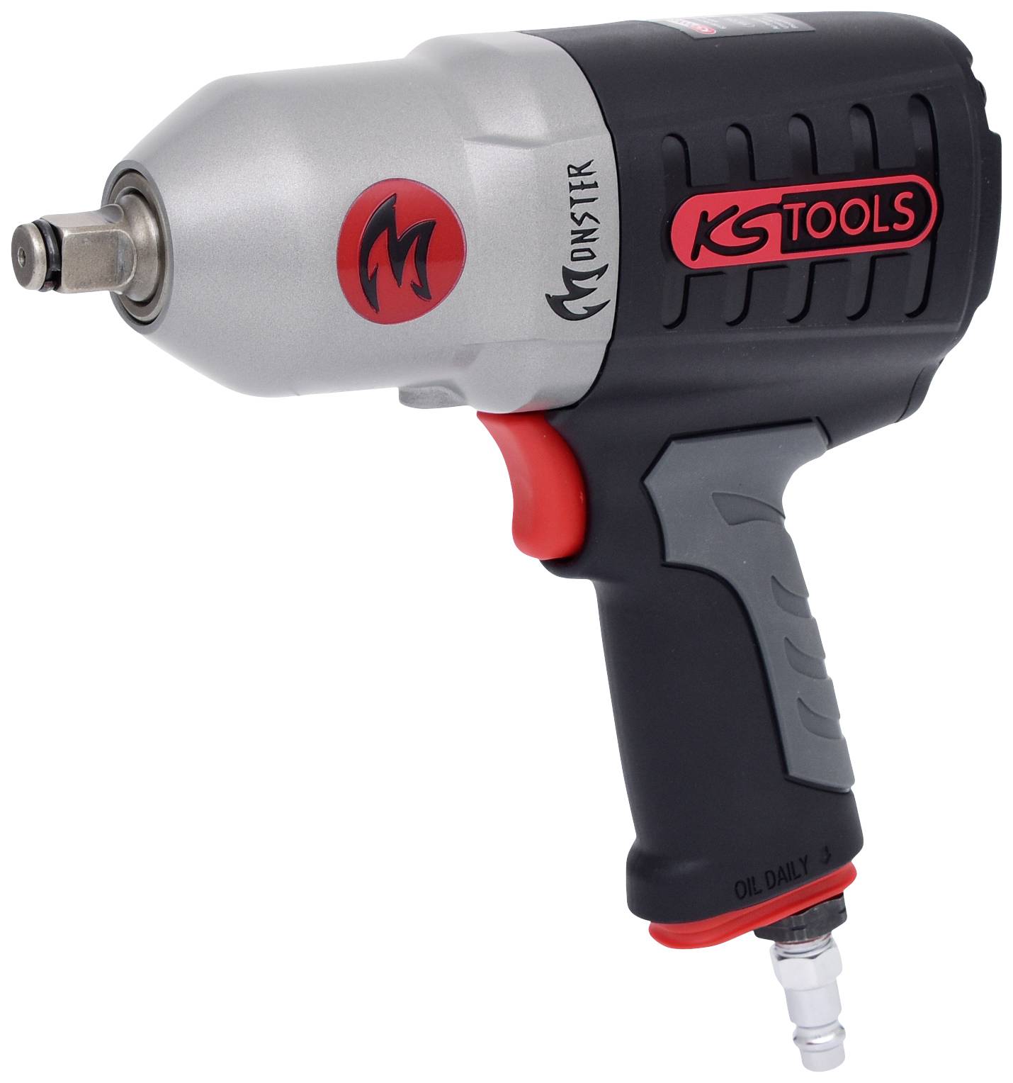 En silver-svart tryckluftslagmuterdragare från KS Tools, modell 'Monster'. Lämplig för snabb lossning eller åtdragning av skruvar.