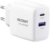 VOLTCRAFT UC-2ACX003 USB-laddare 65 W USB-C®, USB-A Vit Inomhus GaN