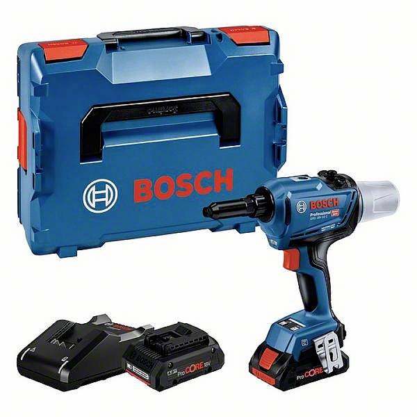 Bosch Professional GRG 18V-16 C 0.601.9K5.001 Spikpistol batteri    inkl. 2x batterier, inkl. laddare, inkl. väska