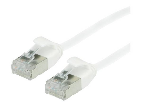 Roline green 21.44.1701 RJ45 Nätverkkabel, Patchkabel CAT 6A U/FTP 1.00 m Vit oskärmad, Halogenfri, Flamskyddsmedel 1 st