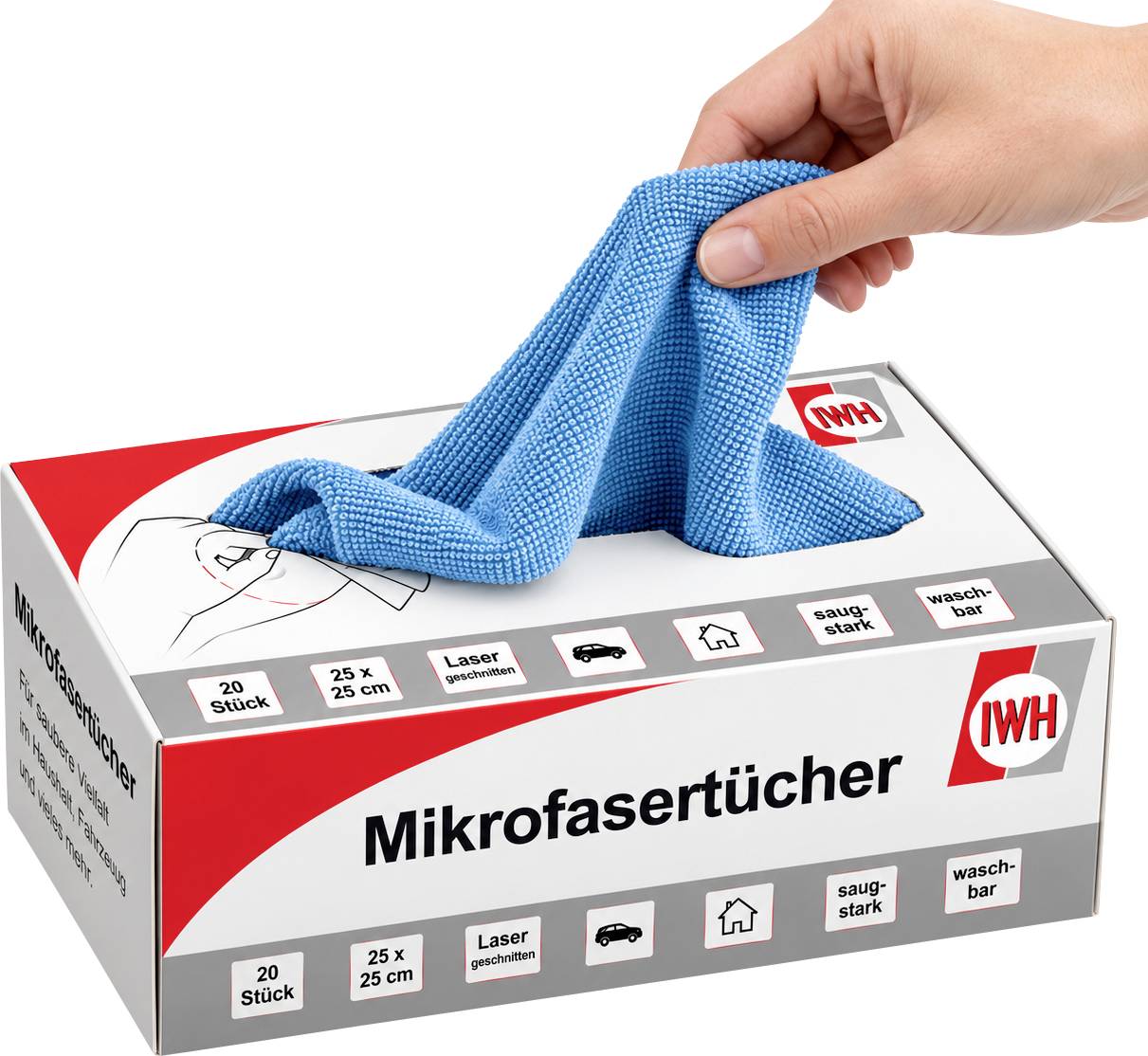 IWH 071125 in Box Mikrofiberduk 20 st (L x B) 25 cm x 25 cm