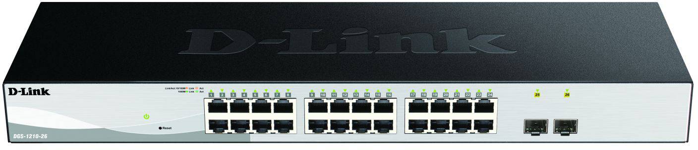 D-Link DGS-1210-26/E DGS-1210-26/E Nätverks-switch 24 + 2 Port 52 GBit/s