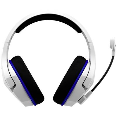HyperX Cloud Stinger Core Trådlös Spel Over Ear-hörlurar Over Ear Volymkontroll, Mikrofonljudavstängning Vit, Blå