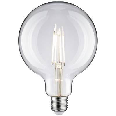 Glödlampa med synlig glödtråd, lysande.