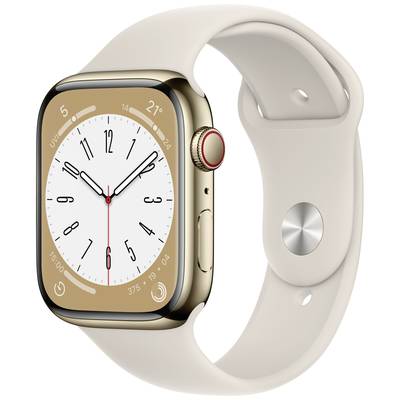 Apple Watch Series 8 GPS + Cellular 45 mm Rostfritt stål Guld Sport Polarstjärna