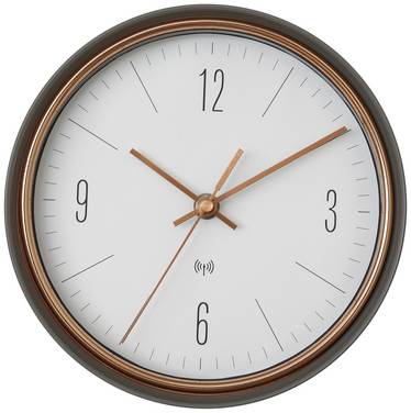 TFA Dostmann 60.3547.10 DCF Väggklocka 22.3 cm x 70 mm Grå, Koppar
