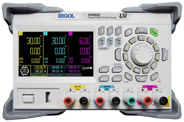 Rigol DP932E Laboratorieaggregat, justerbar  0 - 30 V/DC 0 - 3 A 198 W USB, LAN  Antal utgångar 3 x
