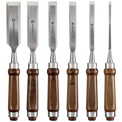 TOOLCRAFT TO-7873785 Trämejsel, 6-delars Sats