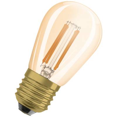 En retro glödlampa med synligt glödtråd mot vit bakgrund.