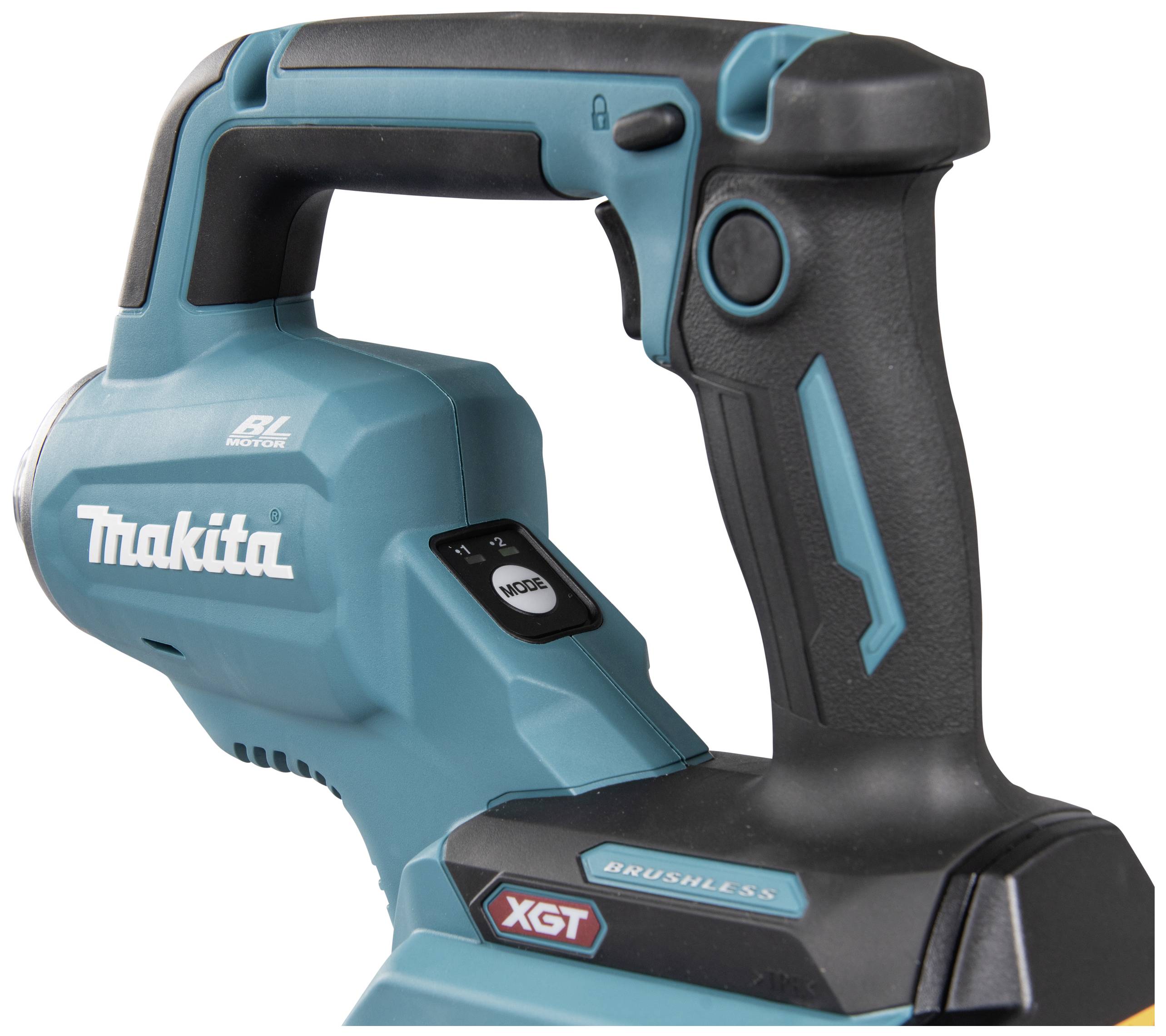Batteridriven slagskruvmejsel i blå färg med ergonomiskt handtag och Makita-logotyp; betonar verktygets design och varumärke.
