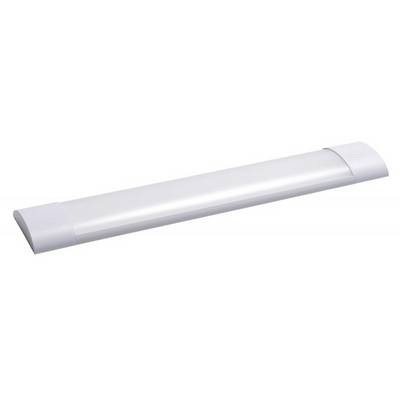 Elongated LED lamp with white housing. Ideal for ceiling or wall mounting in indoor spaces. Energy-efficient and long-lasting.
