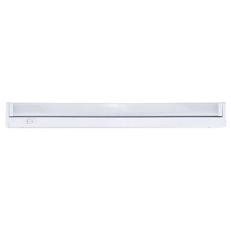 En vit värmepanel med rektangulär form och en strömbrytare på sidan. Lämplig för tak- eller väggmontering.