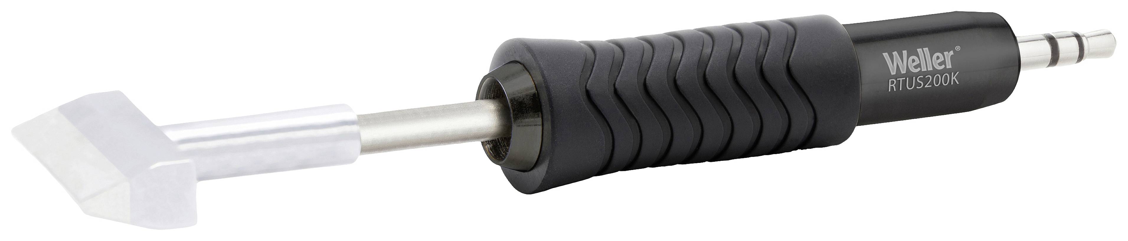 Lödkolv med svart handtag och utbytbar spets, lämplig för precisionsarbeten inom elektronik och hantverk.