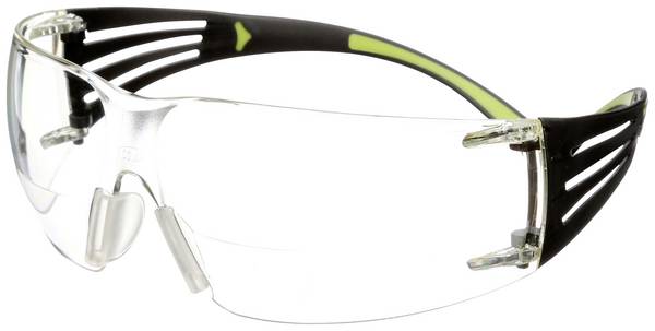 3M SecureFit SF420AF Skyddsglasögon inkl. anti-fogskydd, med repskydd Grön, Svart EN 166 DIN 166