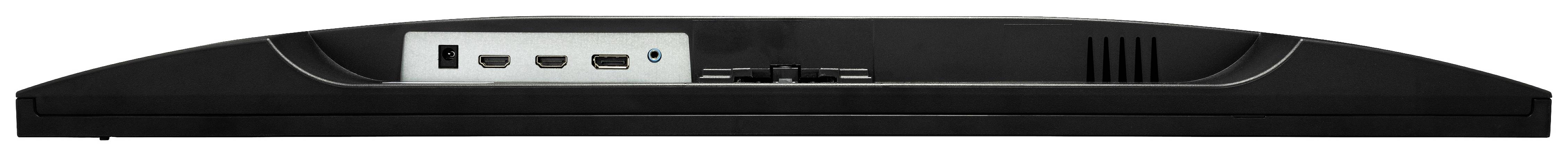 En svart datordockningsstation med flera USB-portar och en ventilationsöppning, visad framifrån.