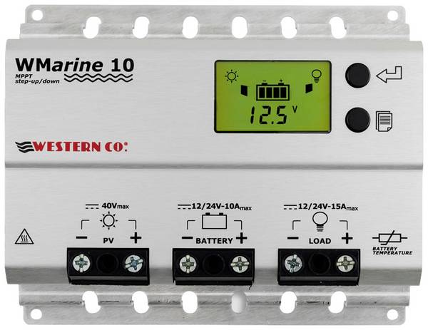 Western Co. Solar Charge Controller MPPT Western WMarine10 Solenergi laddningsstyrenhet MPPT  15 A
