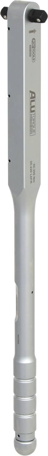 Silvermetallisk insomningshjälp, långsträckt och stavformad, med slät handtag och räfflad yta vid den nedre änden.