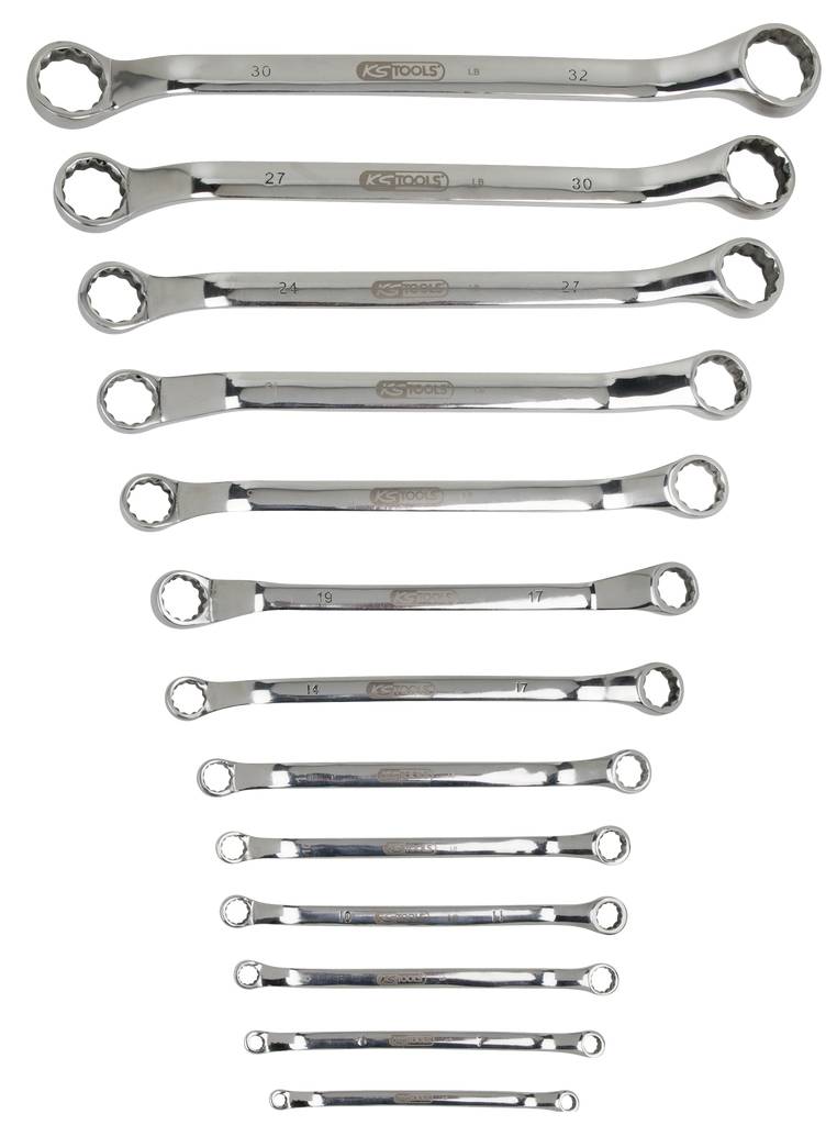 KS Tools 964.1150 9641150 Dubbelskruvnyckelsats Nyckelvidd (Metrisk) (för titel) 8 - 30 mm