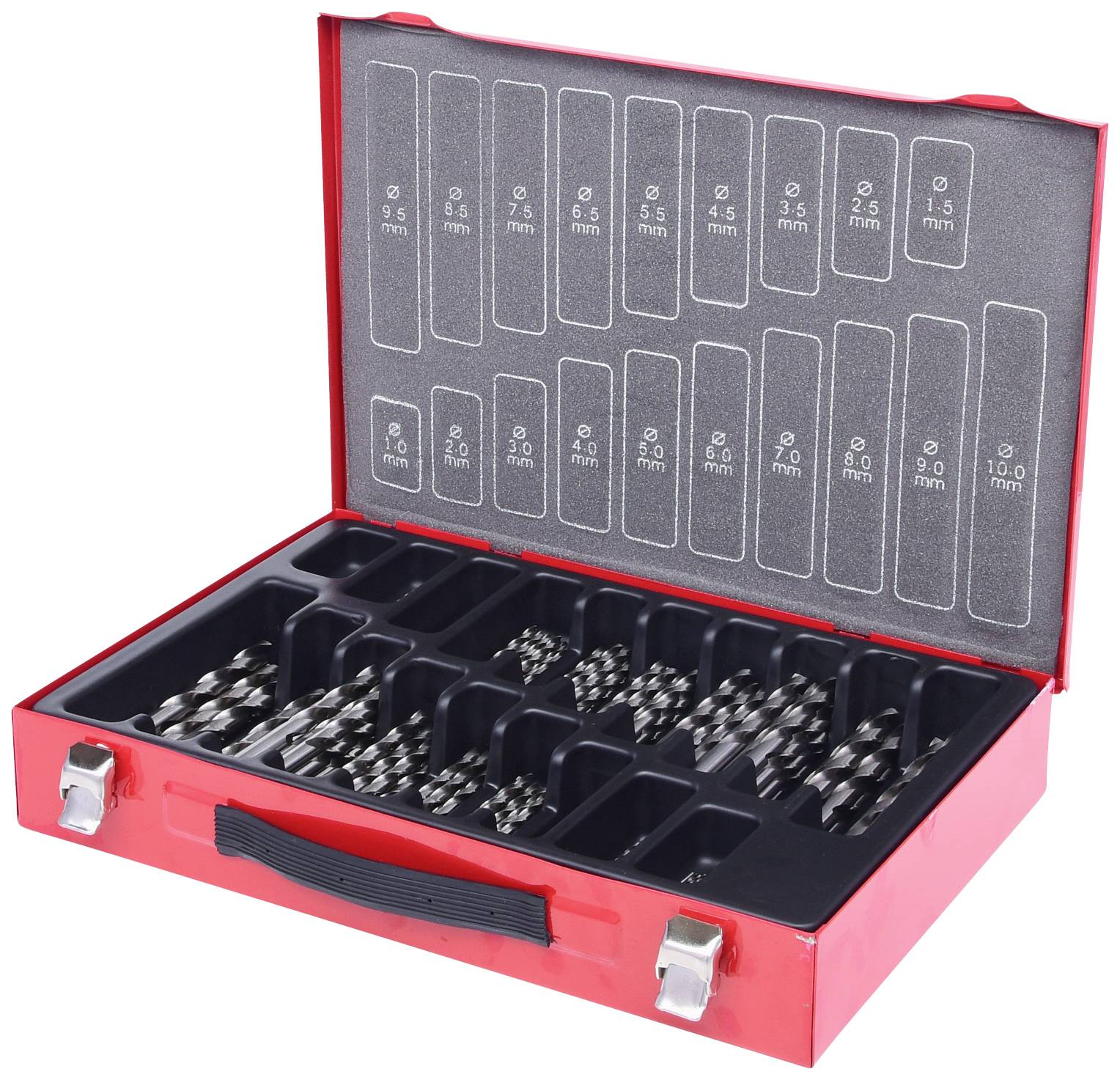 KS Tools 330.2640 HSS-G Metall-spiralborrset 1 mm, 1.5 mm, 2 mm, 2.5 mm, 3 mm, 3.5 mm, 4 mm, 4.5 mm, 5 mm, 5.5 mm, 6 mm, 6.5 mm, 7 mm, 7.5 mm, 8 mm, 8.5 mm, 9 mm, 9.5 mm, 10 mm 1 st