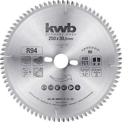 kwb 589477 Cirkelsågblad 250 x 30 mm 1 st