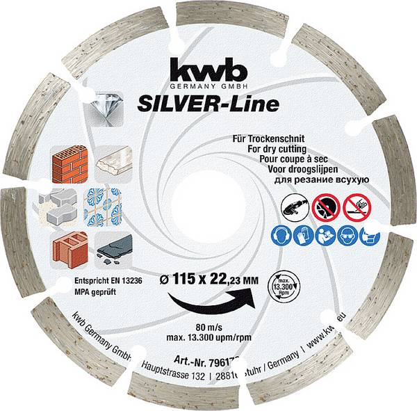kwb 796570  Diamantkapskiva  Diameter 125 mm   1 st