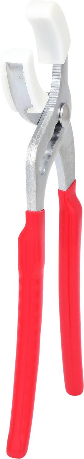 Tång med röda handtag och vita käftar, ofta använd vid sanitära installationer.
