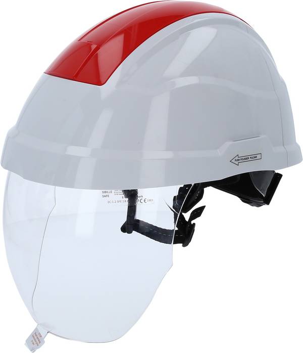 KS Tools 1170137 117.0137 Skyddshjälm EN 397, EN 50365 DIN 166, DIN 167, DIN 168, DIN 170  Vit, Röd