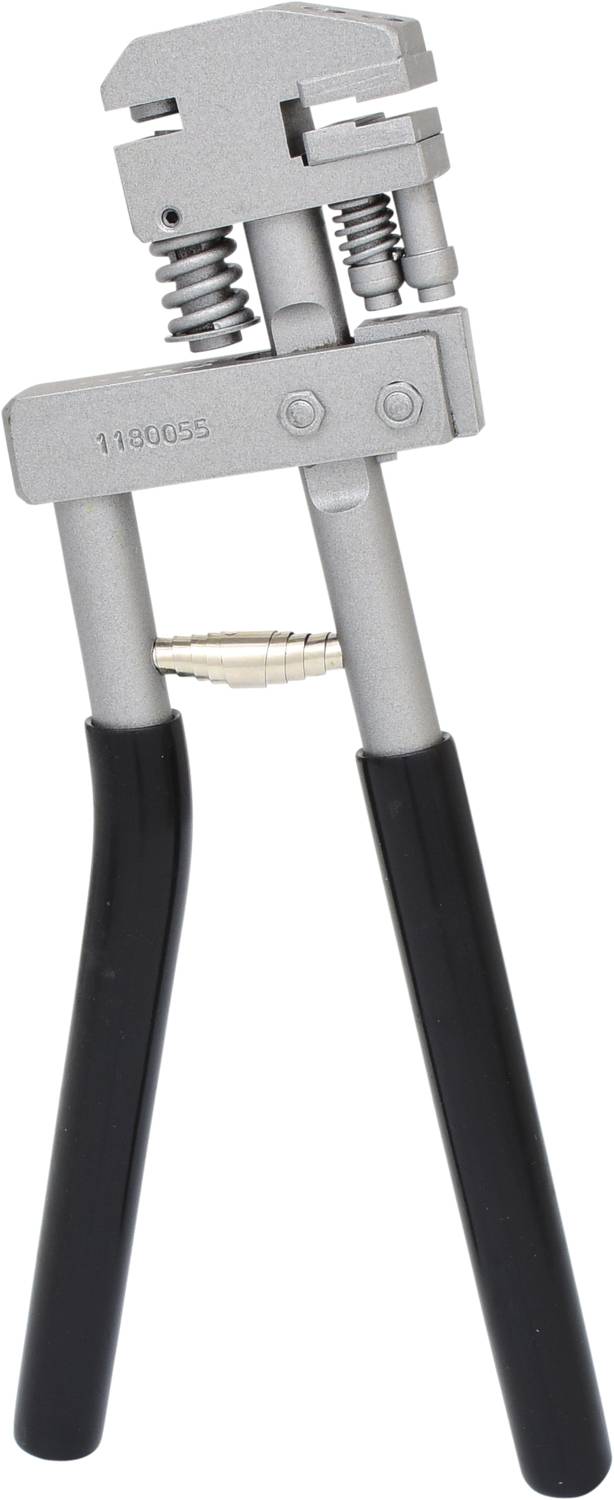 Metallsax med svarta handtag, lämplig för klippning av trådar eller tunna metallstänger.