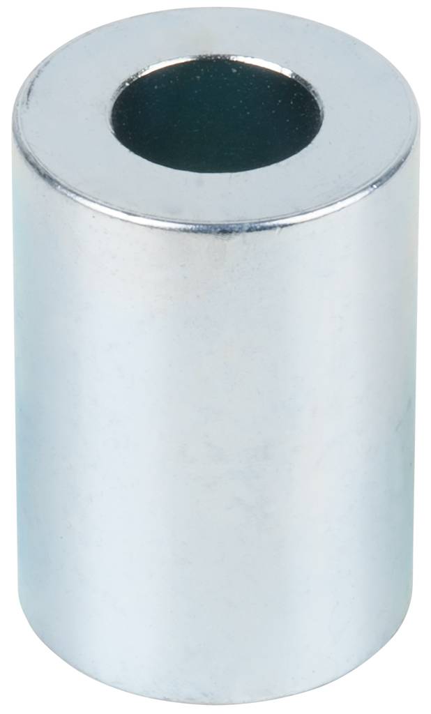 En silverfärgad cylindrisk magnet med ett centralt cirkelformat hål, placerad vertikalt.