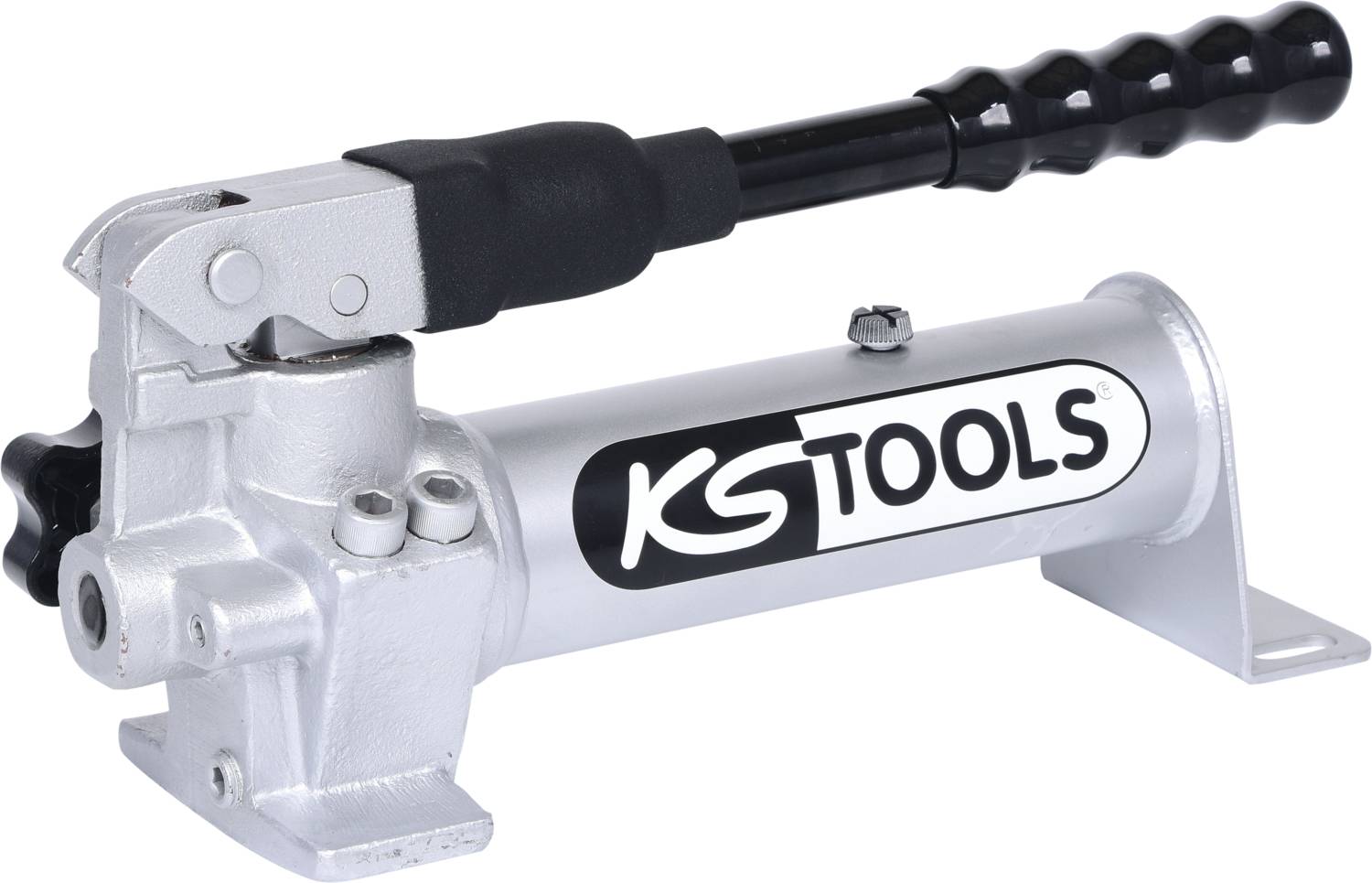Hydraulisk pump från KS Tools med hävarm, lämplig för användning i verkstäder för att generera tryckkraft.