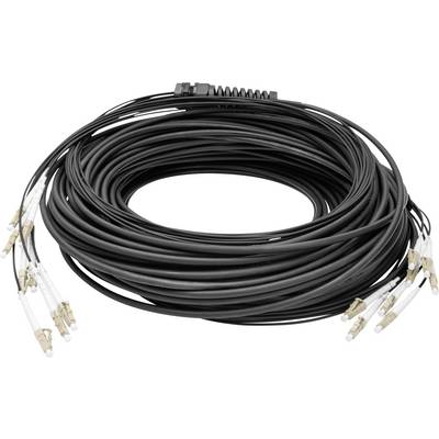 En rulle med svart kabel, där guldfärgade kontakter är fästa i ändarna.