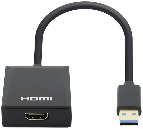 Manhattan USB 3.0 Adapter [1x USB 3.2 Gen 1 A hane (USB 3.0) - 1x HDMI hona] 153690 15 cm