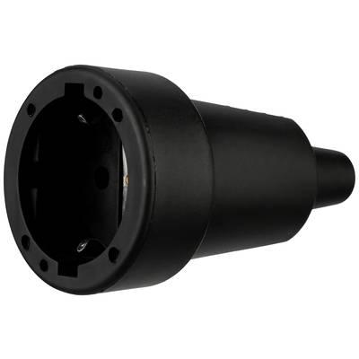 REV 0512151777 Skarvuttag Gummi 250 V Svart IP20