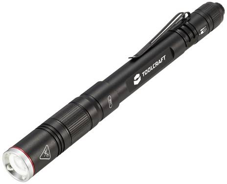 TOOLCRAFT TO-8254890  Pennlampa Uppladdningsbara batteri SMD LED 300 lm  Svart