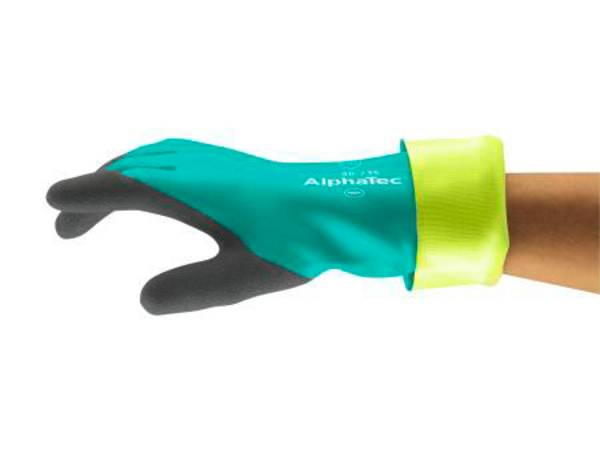 Ansell 58735070 AlphaTec®  Kemikaliehandskar Storlek (handskar): 7 EN 388:2016, EN 407:2020, EN 21420:2020, EN 374-1:2016/ Typ A, EN 374-5:2016  ISO 21420:2020, ISO 374-1:2016/ Typ A, ISO 374-5:2016 PSA-kat III 1 par