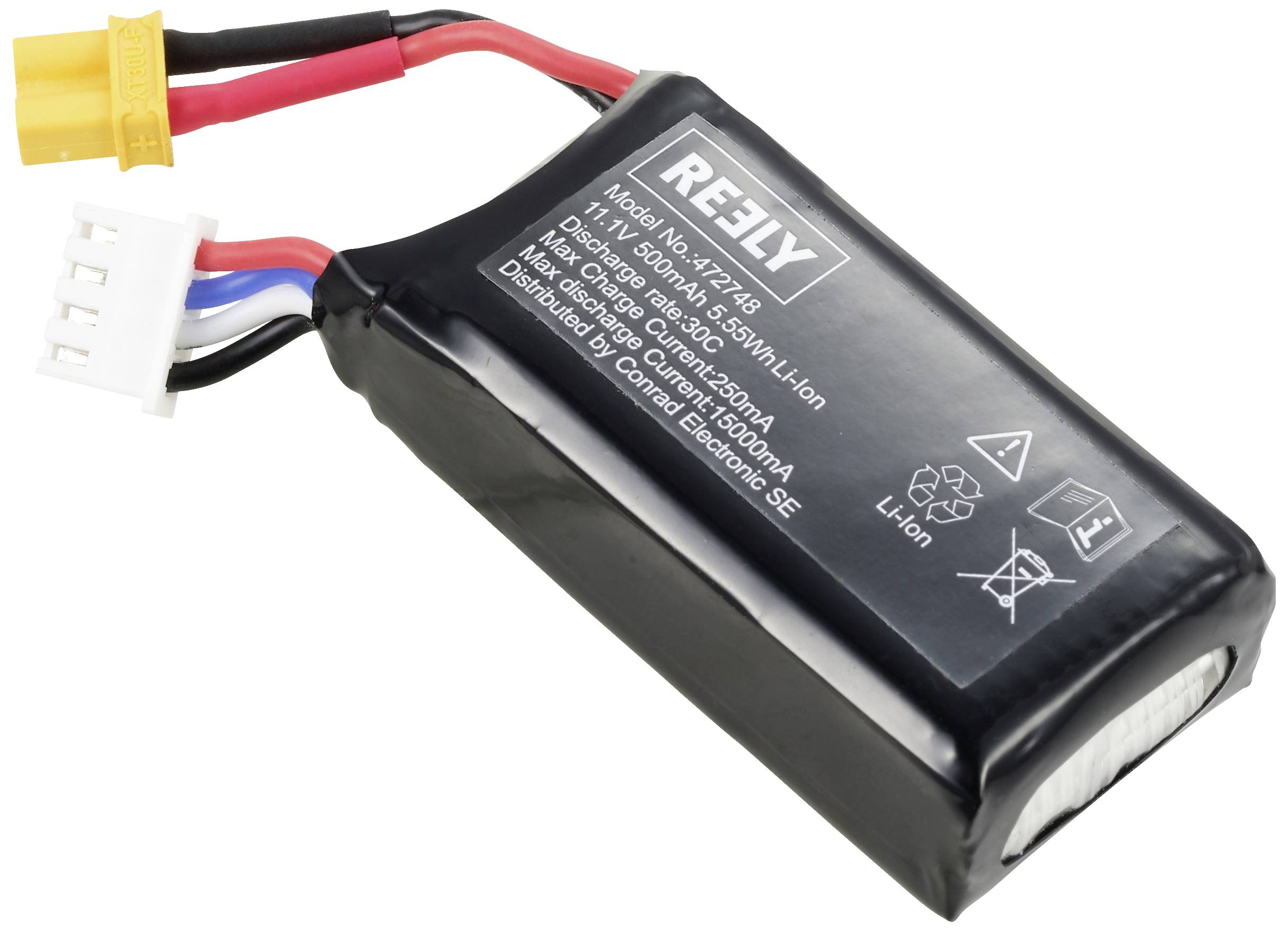 En rektangulär litiumjonbatteri med kontakter och texten 'Modell: N-P-12/450'.