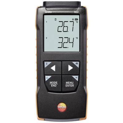 Digitalt termometerinstrument med två temperaturvisningar: '26,7 °C' och '32,4 °C'. Stor display med manöverknappar nedanför.