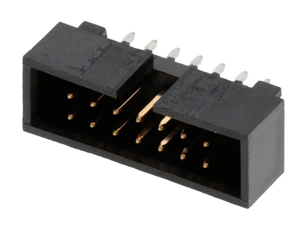 Molex 702461402 Stiftlist skärmat bashölje Rastermått: 2.54 mm Totalt antal poler: 14 Antal serier: 2 1 st Tray