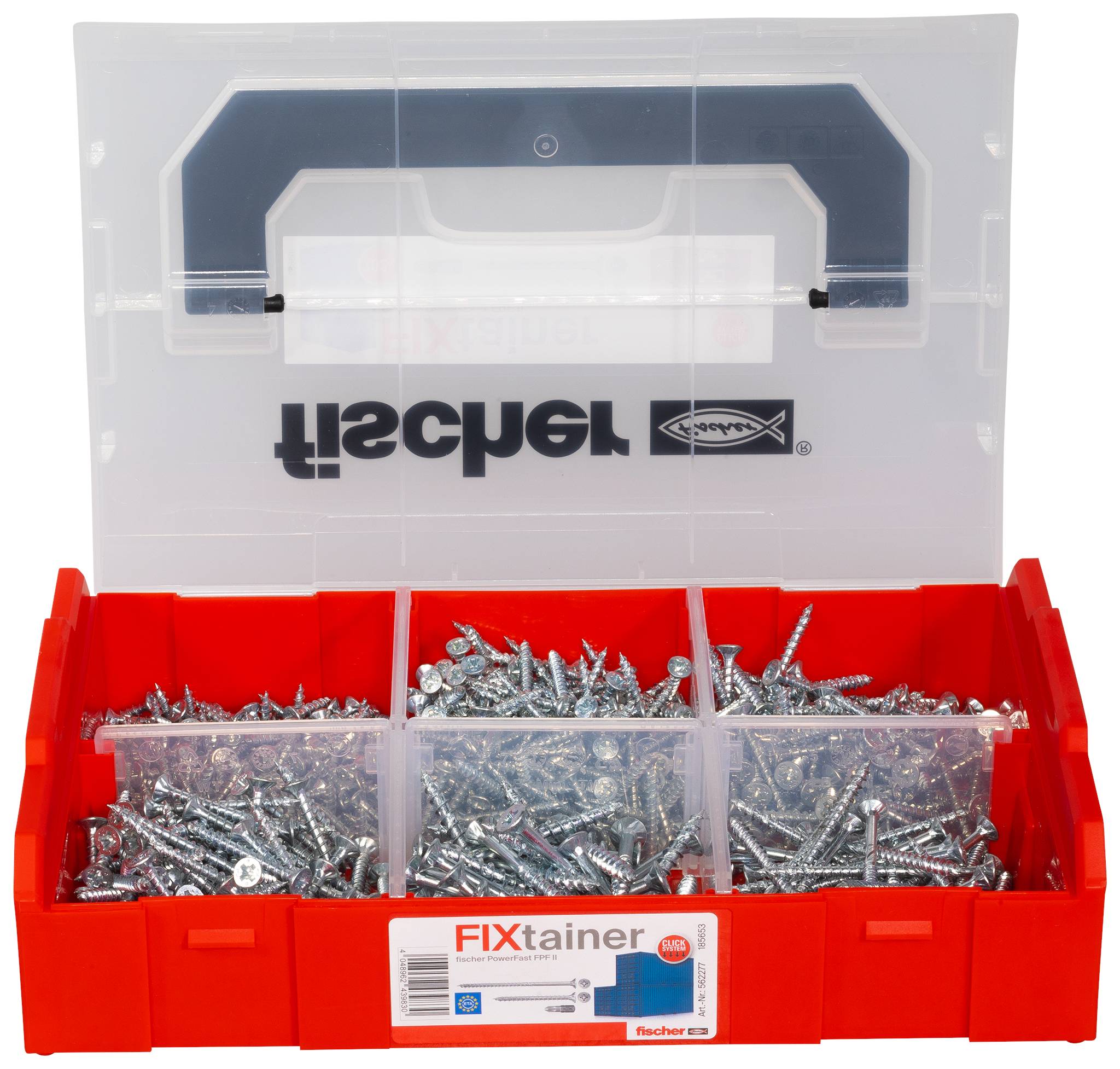 Fischer 562277 FixTainer PowerFast II PZ Spånskivskruv sortiment Stjärnskruvmejsel Pozidrivspår Stål galvaniskt förzinka-5