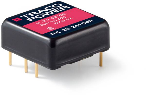 TracoPower  THL 25-4823WI  DC/DC-omvandlare kretskort  48 V/DC  15 V/DC, -15 V/DC  840 mA  25 W  Antal utgångar: 2 x  Innehåll 1 st