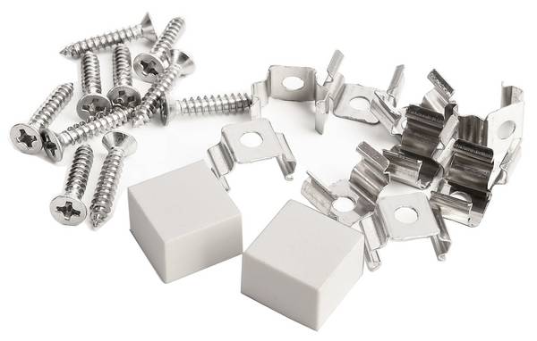 Deko Light 930531 Montageset für D Flex Line 10,0 x 10,0 mm Monteringsset Rostfritt stål 1 st