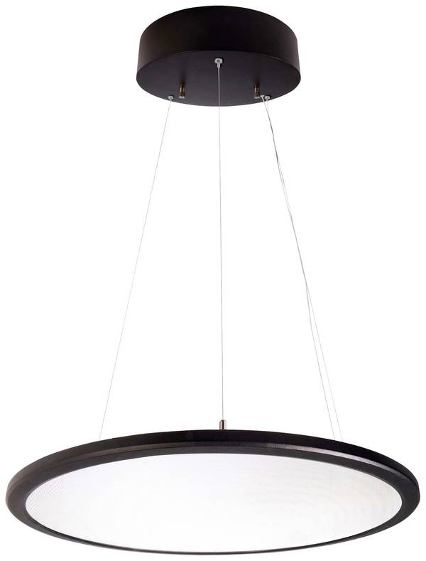 Deko Light 342092 LED Panel transparent rund Pendellampa  EEK: E (A - G) LED LED fast installerad 53.70 W Jetsvart (RAL 9005)