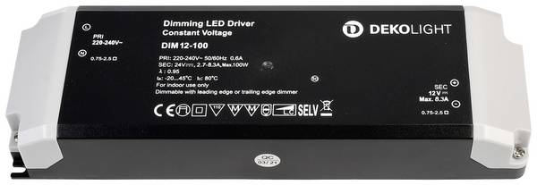 Deko Light OCTO, DIM, CC, RSM LED transformator  Konstantspänning 100 W 2700 mA - 8.30 A 12 V/DC dimbar 1 st